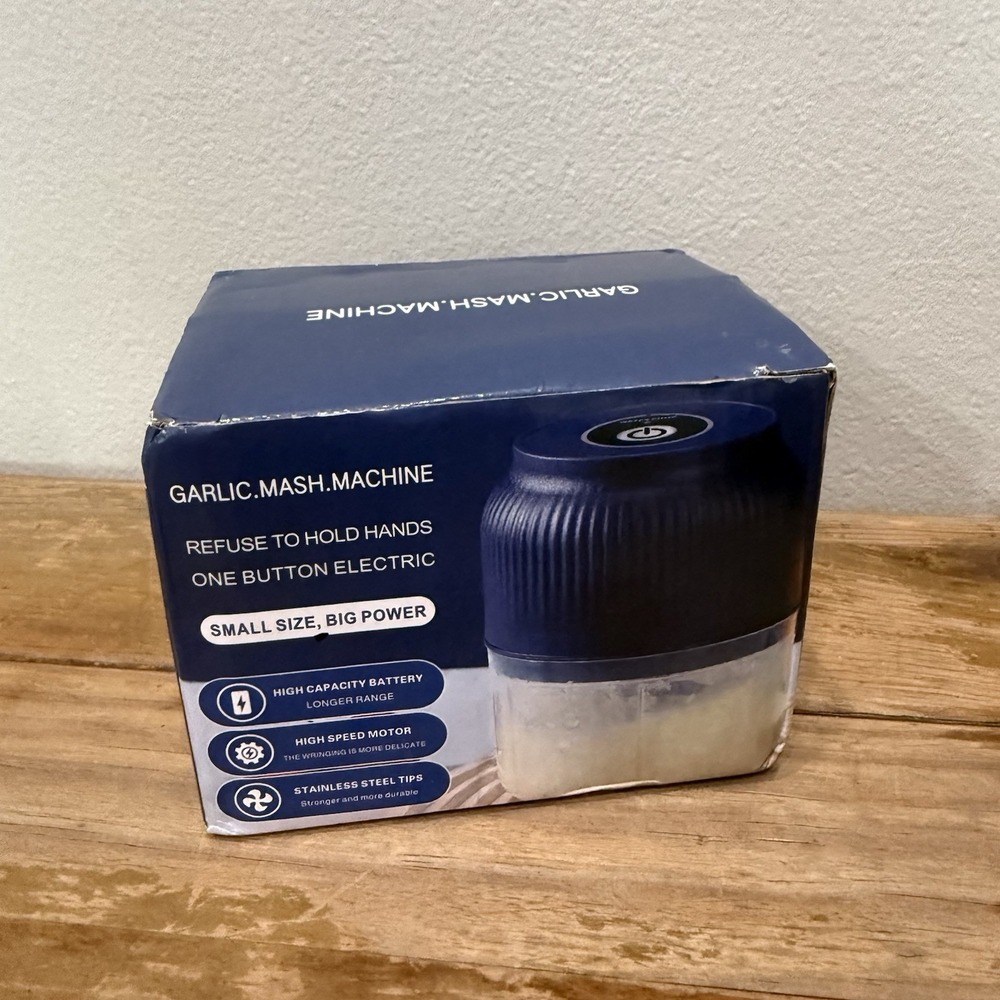 Unbranded Electric Garlic Masher Chopper JZC-F Blue NEW USB Portable Kitchen
